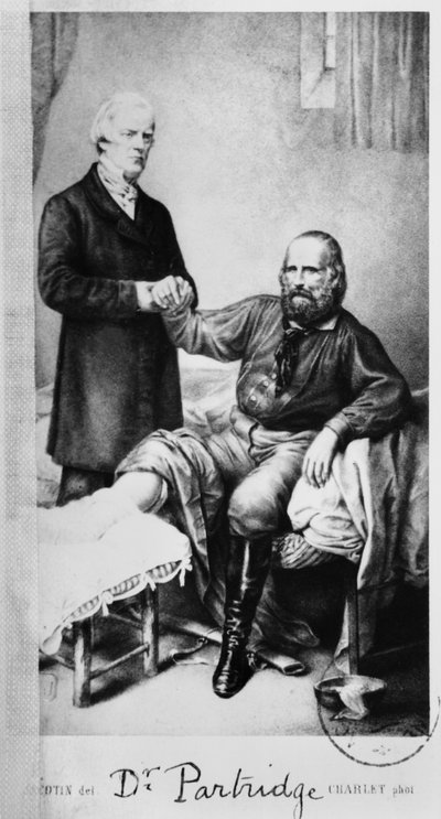 Giuseppe Garibaldi (1807-82) avec le Docteur Partridge, c.1862 - French School