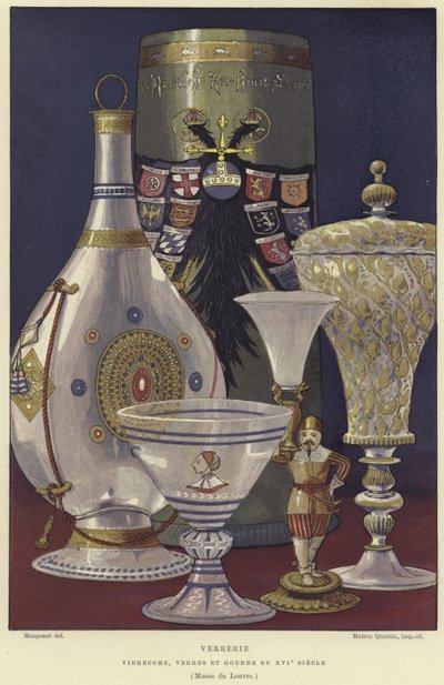 Verres, 16ème siècle - French School