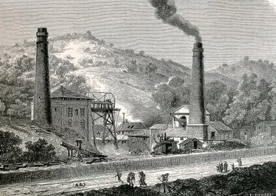 Mine de Glyn-pit près de Pontypool, Angleterre - French School