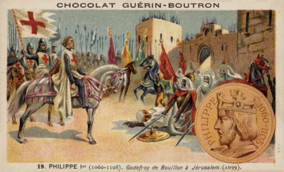 Godefroy de Bouillon à Jérusalem - French School