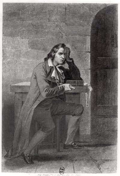 Gracchus Babeuf se poignardant - French School