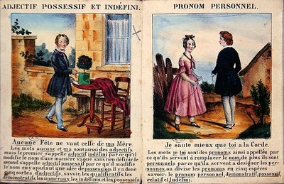 Livre de grammaire pour enfants, vers 1850 - French School