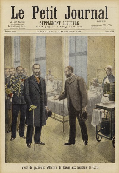 Le grand-duc Vladimir de Russie visitant les hôpitaux de Paris, 1897 - French School