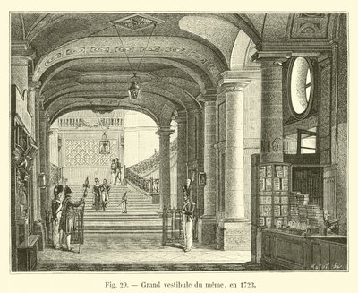 Grand vestibule du même, en 1723 - French School