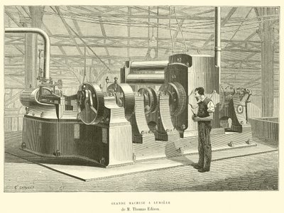 Grande Machine à Lumière de M Thomas Edison - French School