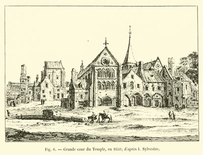 Grande cour du Temple, en 1650 - French School