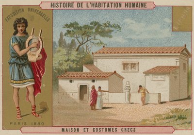 Maison et costumes grecs - French School