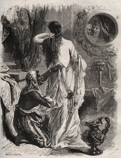 Mythologie grecque : le roi de Lydie Candaule montre sa femme nue à son confident Gygès, caché dans l