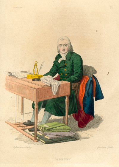 Grétry (gravure en couleur) - French School