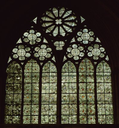 Vitrail en grisaille - French School