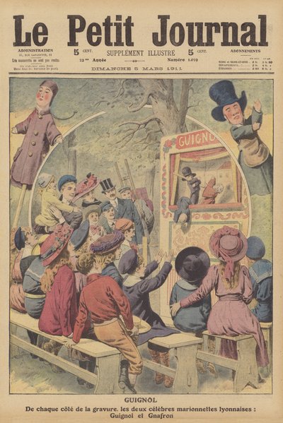 Guignol et Gnafron, célèbres marionnettes françaises d