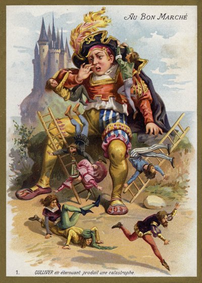 Gulliver éternue et cause une catastrophe - French School