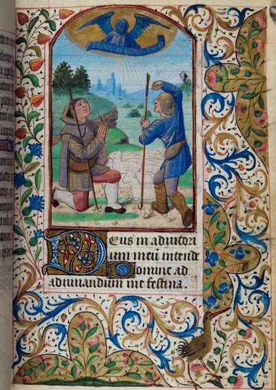 H/L-3-3 fol. 62r Annonciation aux bergers, du Livre d