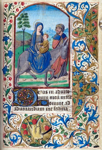 H/L-3-3 fol. 74r Fuite en Égypte, du Livre d