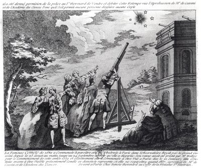 La comète de Halley observée en 1759 par Cassini III (1714-84) - French School