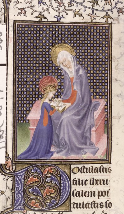 Sainte Anne enseignant la Vierge - French School