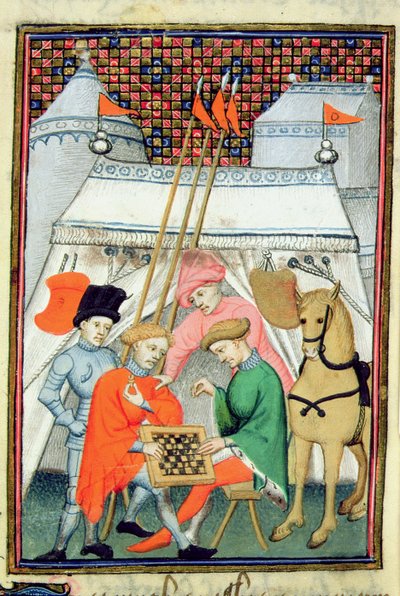 Ulysse jouant aux échecs, copie parisienne, c.1410-15 - French School