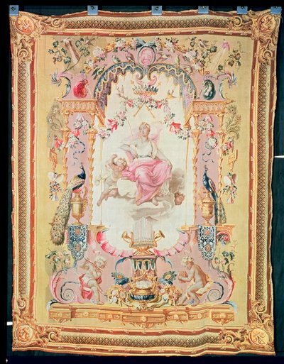 Harmonie et Junon : du Triomphe des Dieux, tapisserie des Gobelins, 1699 - French School
