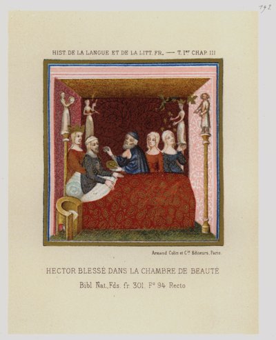 Hector blessé dans la chambre de Beauté - French School
