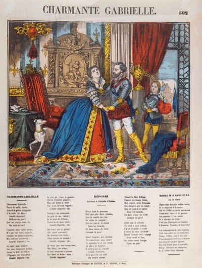 Henri IV (1553-1610), roi de France et sa maîtresse Gabrielle d