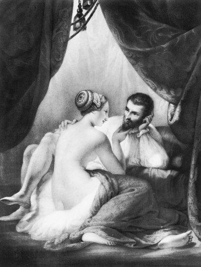 Henri IV (1553-1610), roi de France et sa maîtresse Gabrielle d