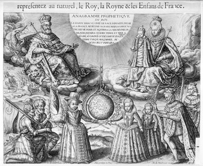 Henri IV (1553-1610) avec sa famille, 1607 - French School