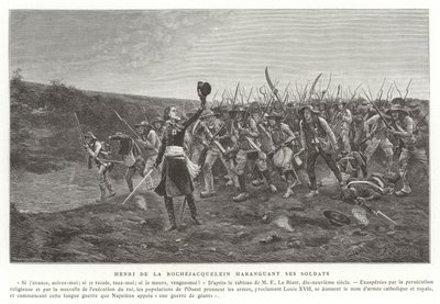 Henri de la Rochejaquelin haranguant ses soldats, Révolte de la Vendée, France - French School