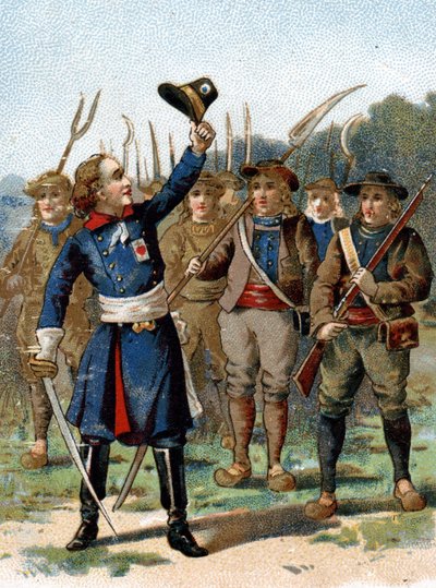 Henri du Vergier, comte de La Rochejaquelein (ou Verger de La Rochejacquelein) (1772-1794), chef soldat. Il a une marque sur la poitrine. - French School