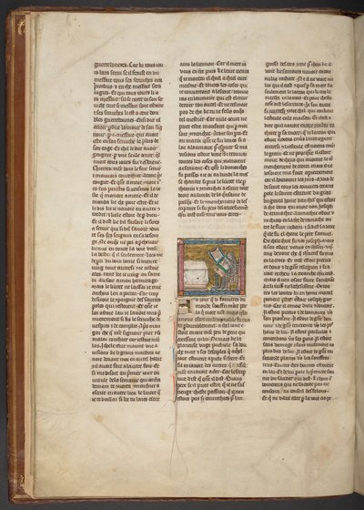 Ermite écrivant à un bureau, de "Estoire del Saint Graal, La Queste del Saint Graal, Morte Artu", c.1315-25 - French School