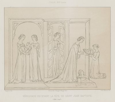Hérodiade recevant la tête de Jean-Baptiste - French School