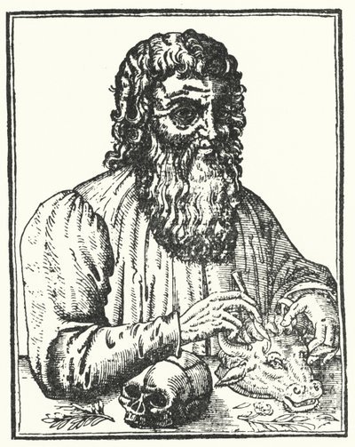 Hippocrate de Cos, Le Prince des Médecins (gravure) - French School