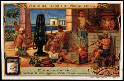 Histoire du verre : Souffleurs de verre égyptiens, d