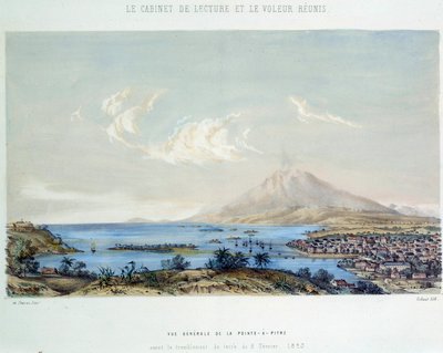 Histoire des colonies françaises : vue générale de Pointe-à-Pitre en Guadeloupe (Antilles) avant le tremblement de terre du 8/02/1843 - French School