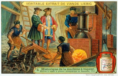 Histoire de la machine à vapeur : Machine à vapeur à pression atmosphérique de Newcomen - French School