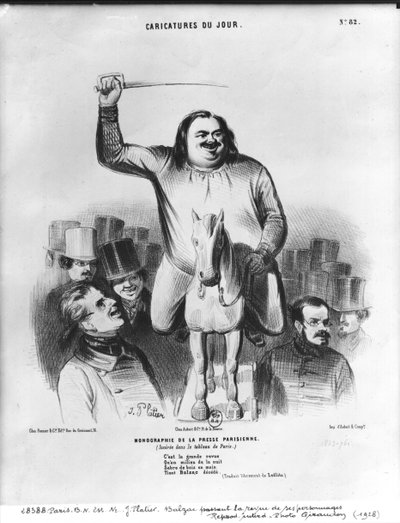 Honoré de Balzac (1799-1850) passant en revue ses personnages - French School
