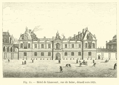 Hôtel de Liancourt, rue de Seine, démoli vers 1825 - French School
