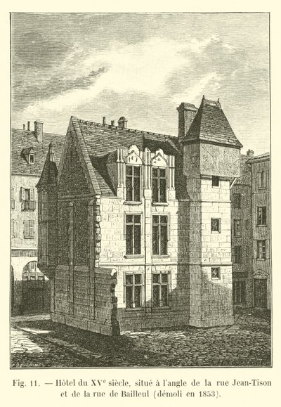 Hôtel du XVe siècle, situé à l