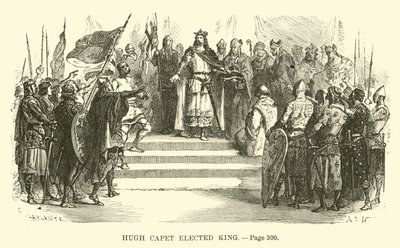 Hugues Capet élu roi - French School