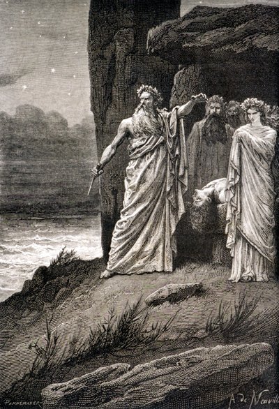 Sacrifice humain par un druide - dans "Histoire de France depuis les temps les plus reculés jusqu