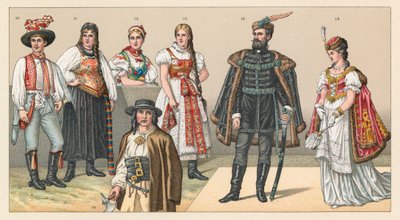 Costume de Hongrie et Croatie - French School