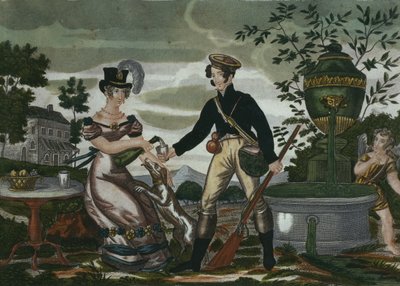 Rendez-vous de chasse, planche 2, début du XIXe siècle - French School