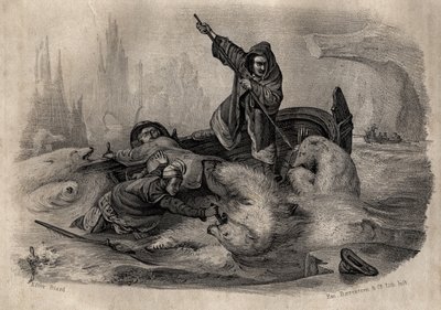 Chasse aux ours polaires au XVIIIe siècle - French School