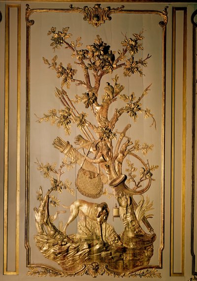 Scène de chasse, boiseries provenant de la salle à manger de l