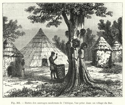 Huttes des sauvages modernes de l