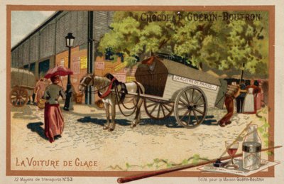 Chariot à glace - French School