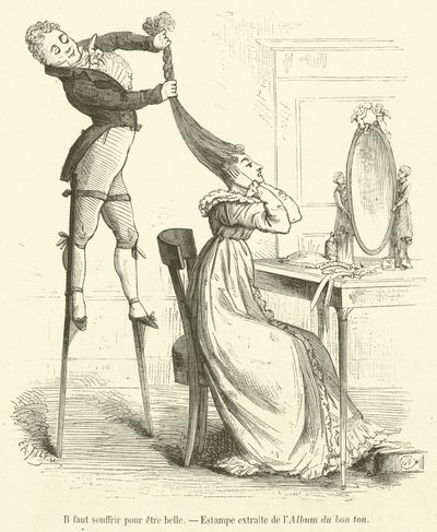 Il faut souffrir pour être belle, Estampe extraite de l