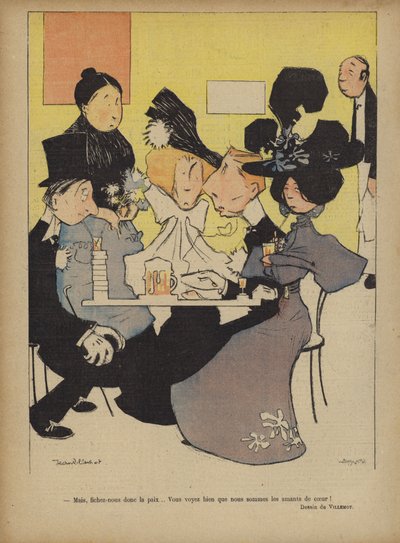 Illustration for Le Rire (colour litho) - French School