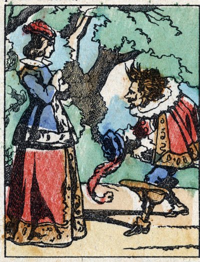 Illustration pour "Riquet à la houppe", conte de Charles Perrault (1628-1703), écrivain français. Gravure sur bois de l