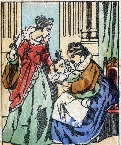 Illustration pour "Riquet à la houppe", conte de Charles Perrault (1628-1703), écrivain français. Gravure sur bois de l