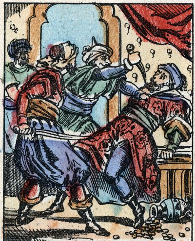 Illustration pour les Contes des Mille et Une Nuits. Ali-Baba. Gravure sur bois d